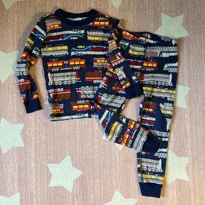 Hanna Andersson pajamas in train print